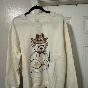 Cream Teddy Bear Sweatshirt